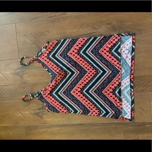 Multi colored loose tank top